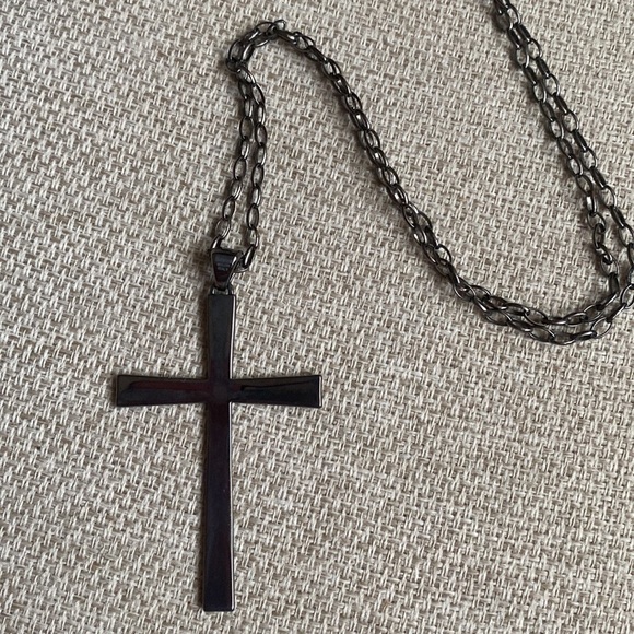 Milor Italy Black Oxygenized Cross 28” necklace - Picture 5 of 5